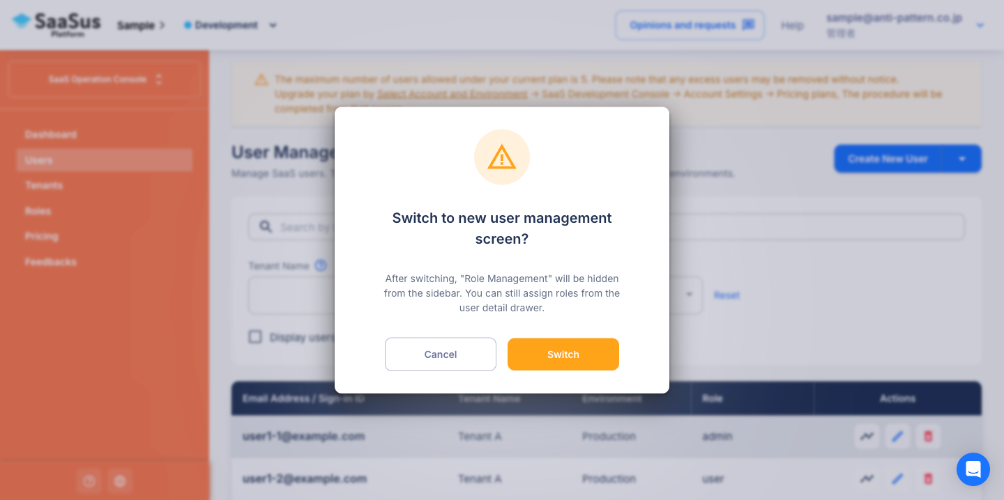 Toggle Confirm Dialog